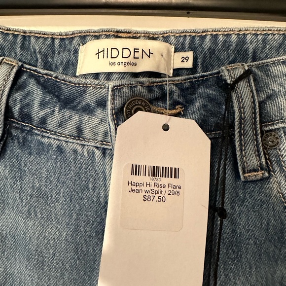 Hidden Jeans high rise flare with split size 29 / 8 - Picture 3 of 4